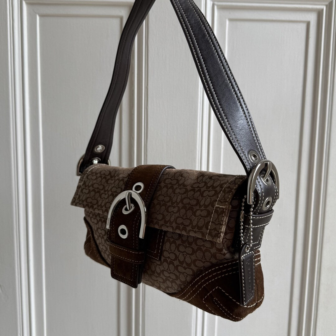 Coach Signature Mini Soho Brown Shoulder Bag