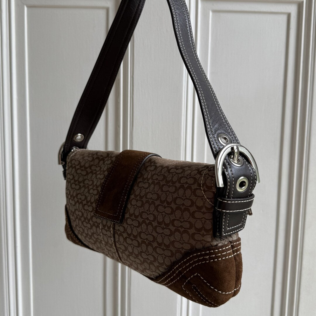 Coach Signature Mini Soho Brown Shoulder Bag