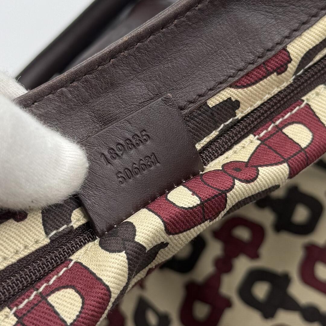 Gucci Guccissima Abbey Brown Leather Tote Bag