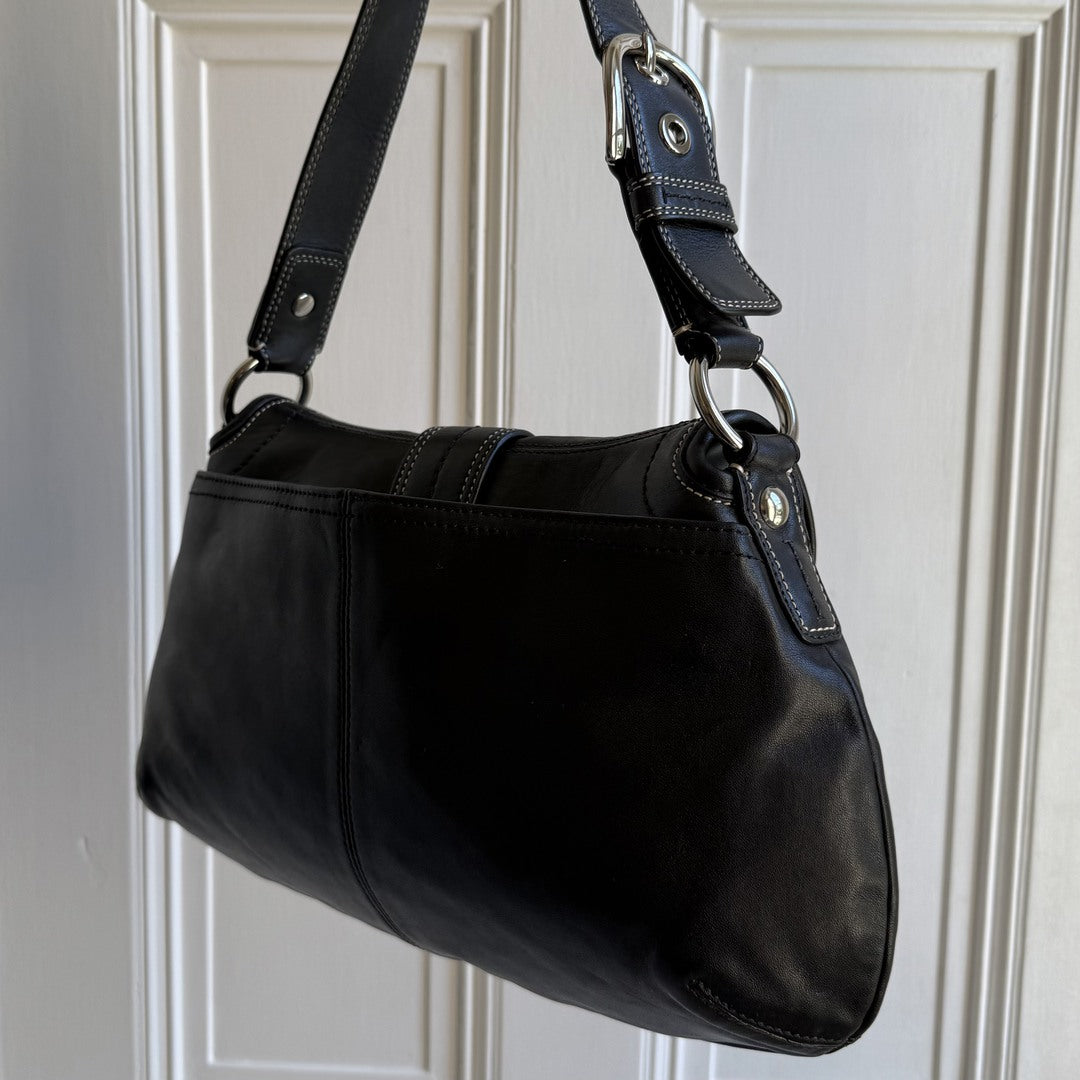 Coach Soho Hobo Leather Black Shoulder Bag