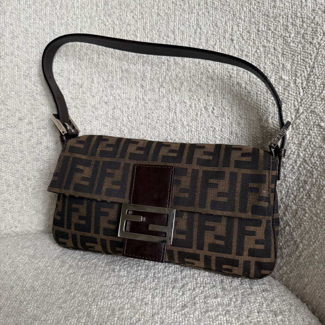 Fendi Mamma Baguette Zucca Shoulder Bag