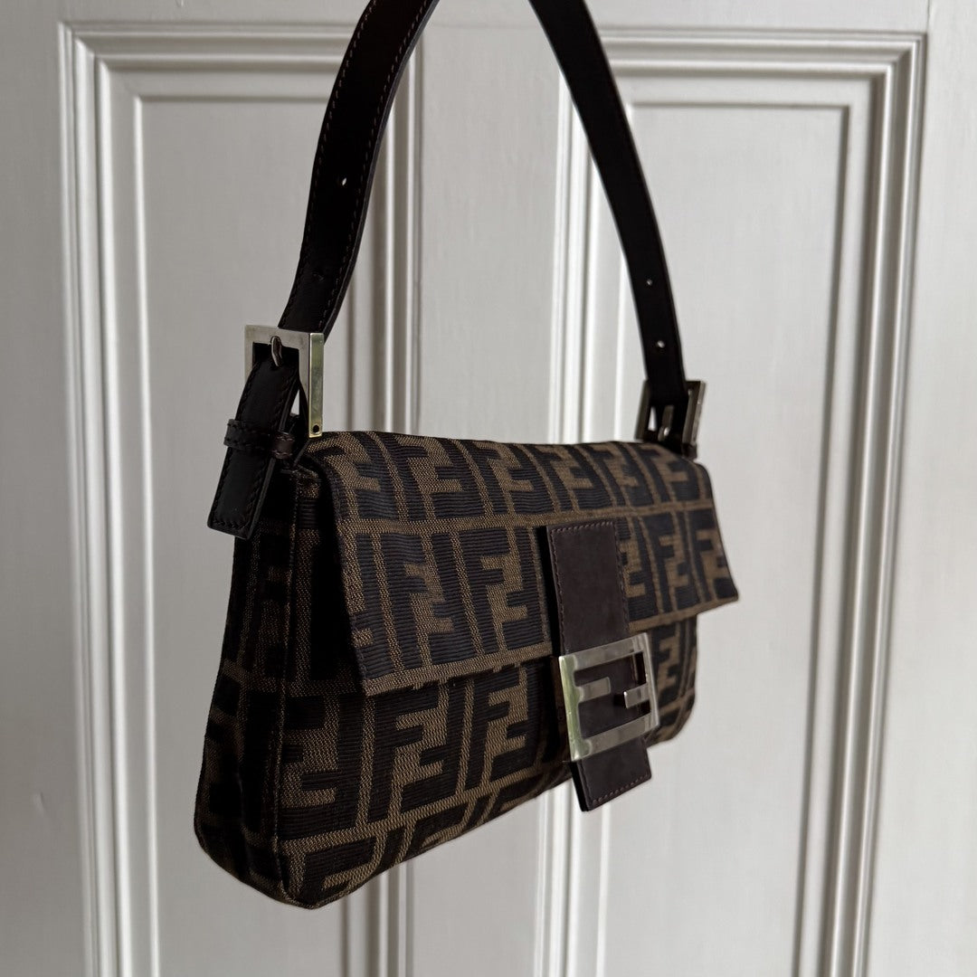 Fendi Mamma Baguette Zucca Shoulder Bag