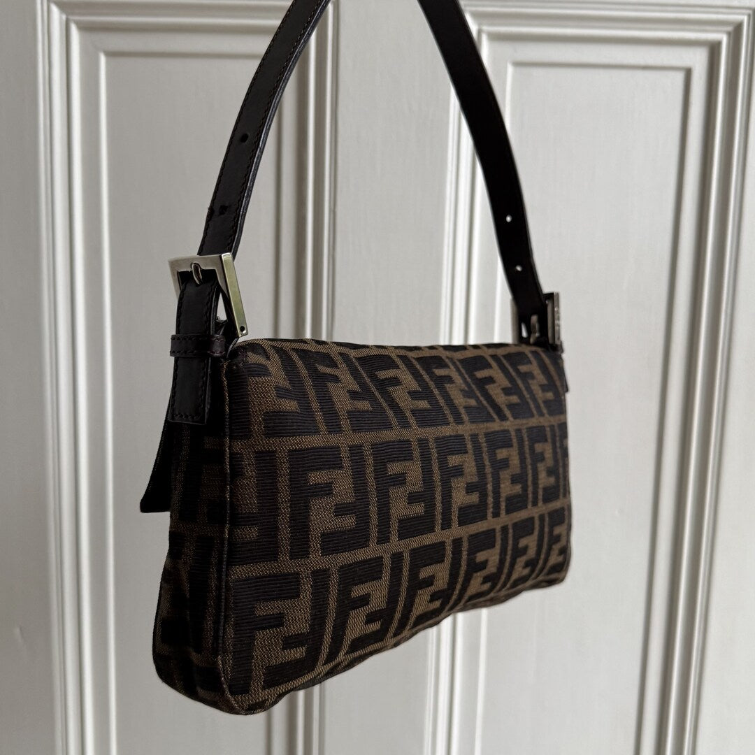 Fendi Mamma Baguette Zucca Shoulder Bag