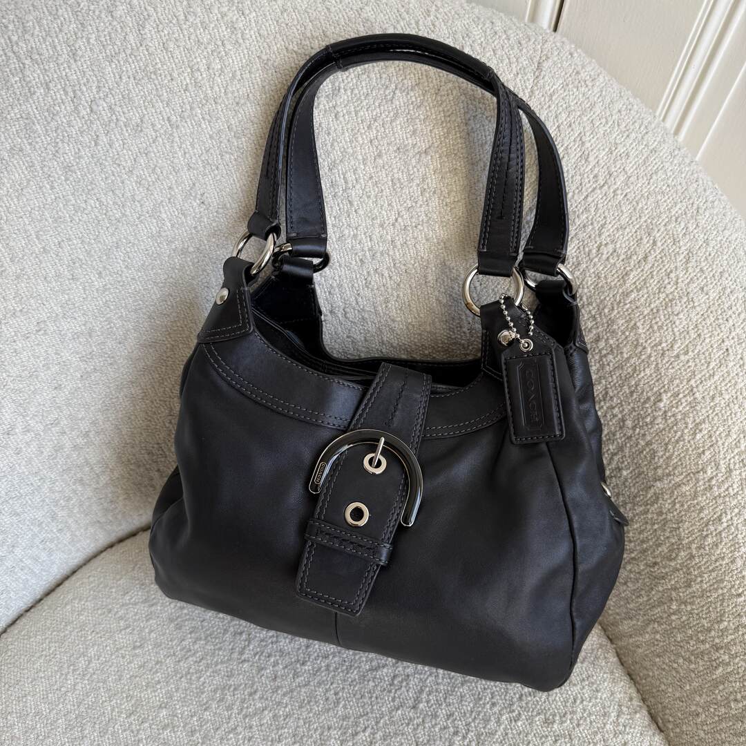 Coach Soho Hobo Leather Black Shoulder Bag