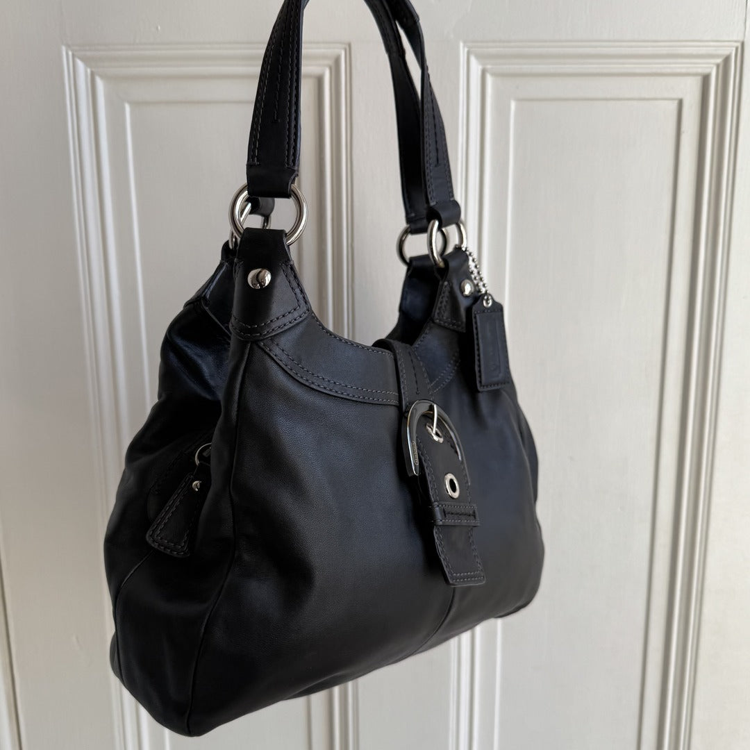 Coach Soho Hobo Leather Black Shoulder Bag