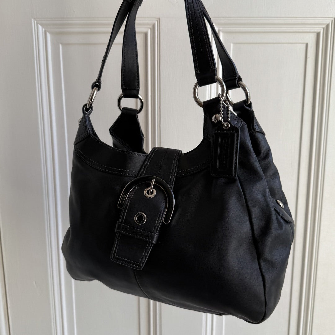 Coach Soho Hobo Leather Black Shoulder Bag