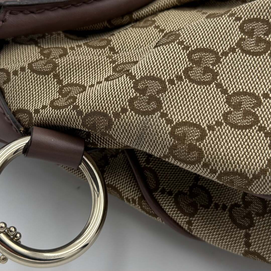 Gucci Monogram Sukey Brown Tote Bag
