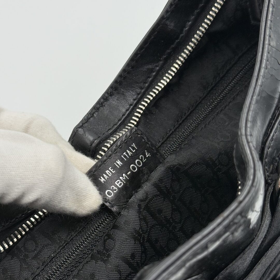 RARE Dior Corset Black Leather Shoulder Bag