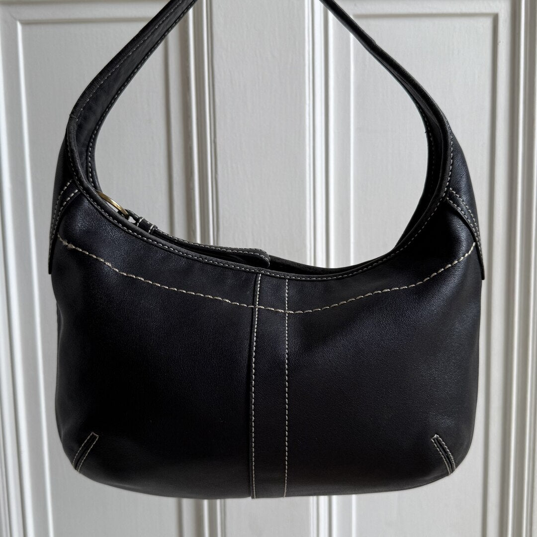 Coach Mini Ergo Hobo Leather Black Shoulder Bag