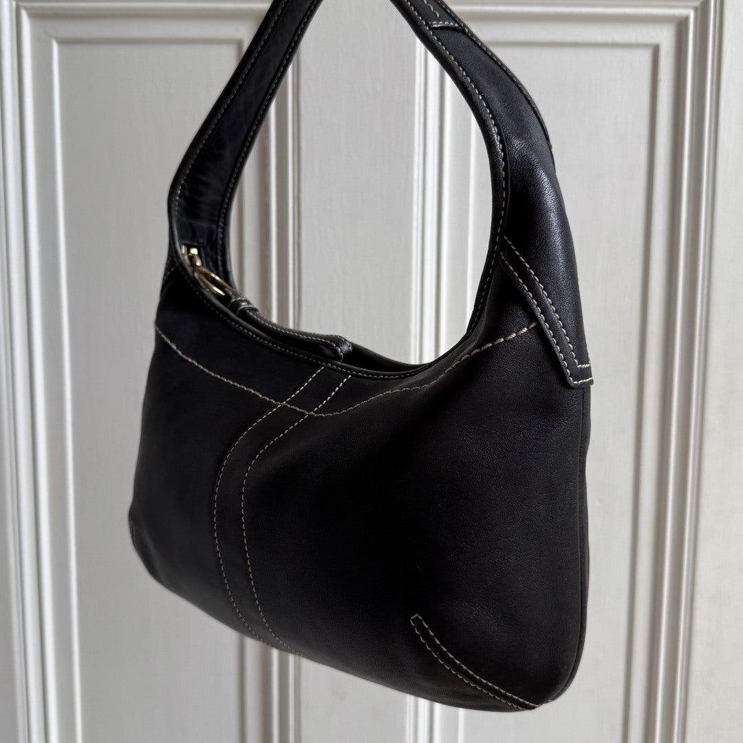Coach Mini Ergo Hobo Leather Black Shoulder Bag