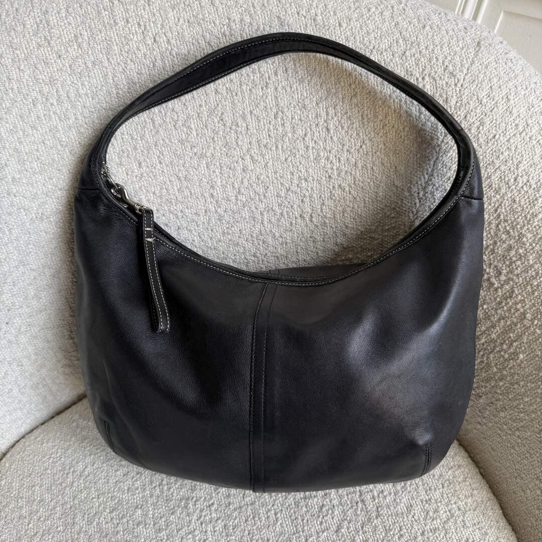 Coach Mini Ergo Hobo Leather Black Shoulder Bag