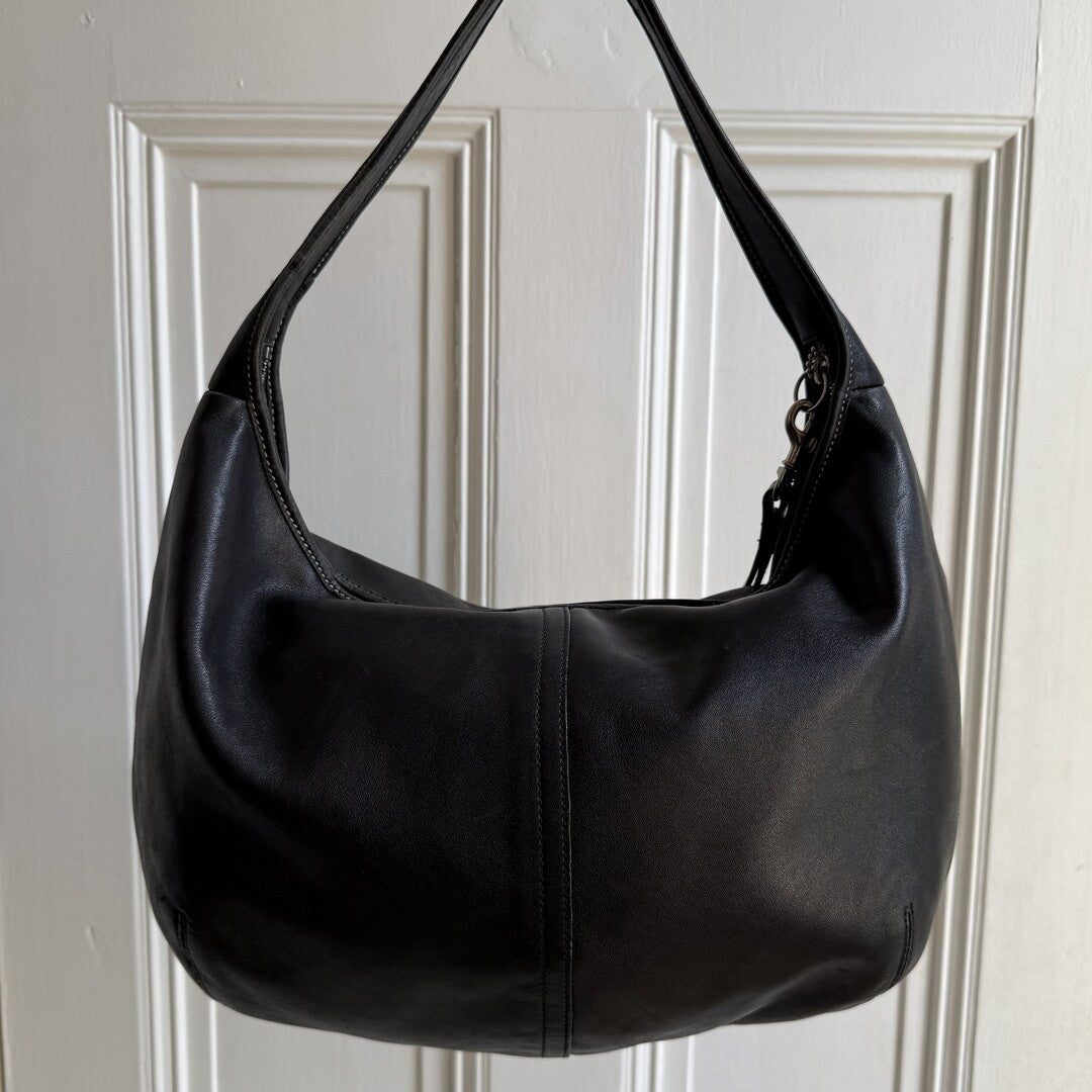 Coach Mini Ergo Hobo Leather Black Shoulder Bag