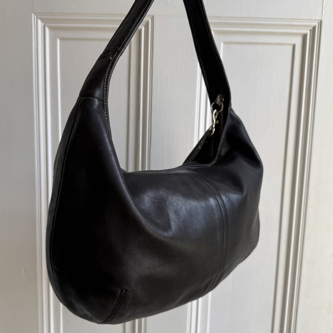 Coach Mini Ergo Hobo Leather Black Shoulder Bag