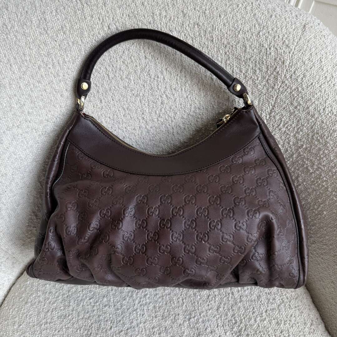 Gucci Guccissima Abbey Brown Shoulder Bag