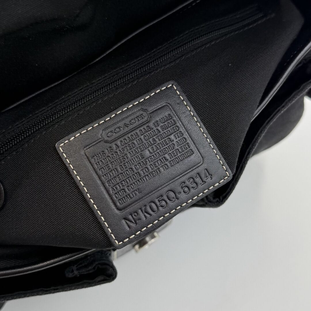 Coach Soho Signature Black Shoulder Bag