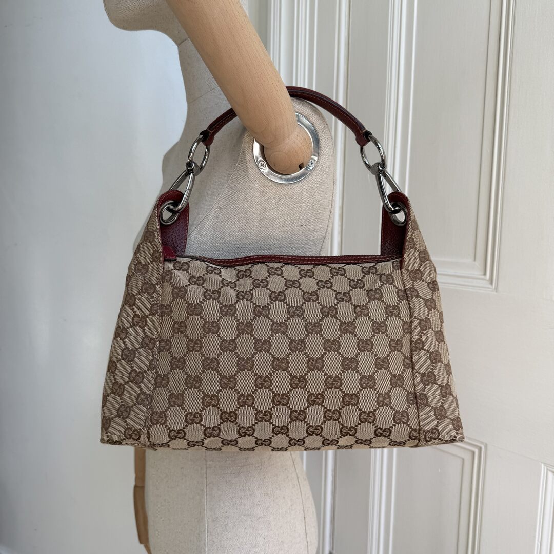 Gucci GG Canvas Red Shoulder Bag