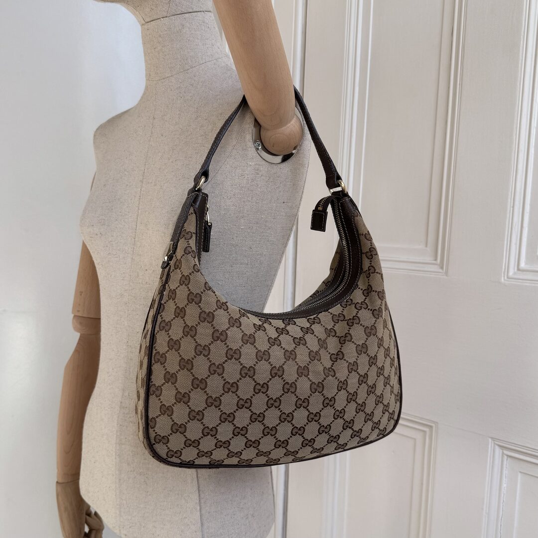 Gucci GG Canvas Brown Shoulder Bag