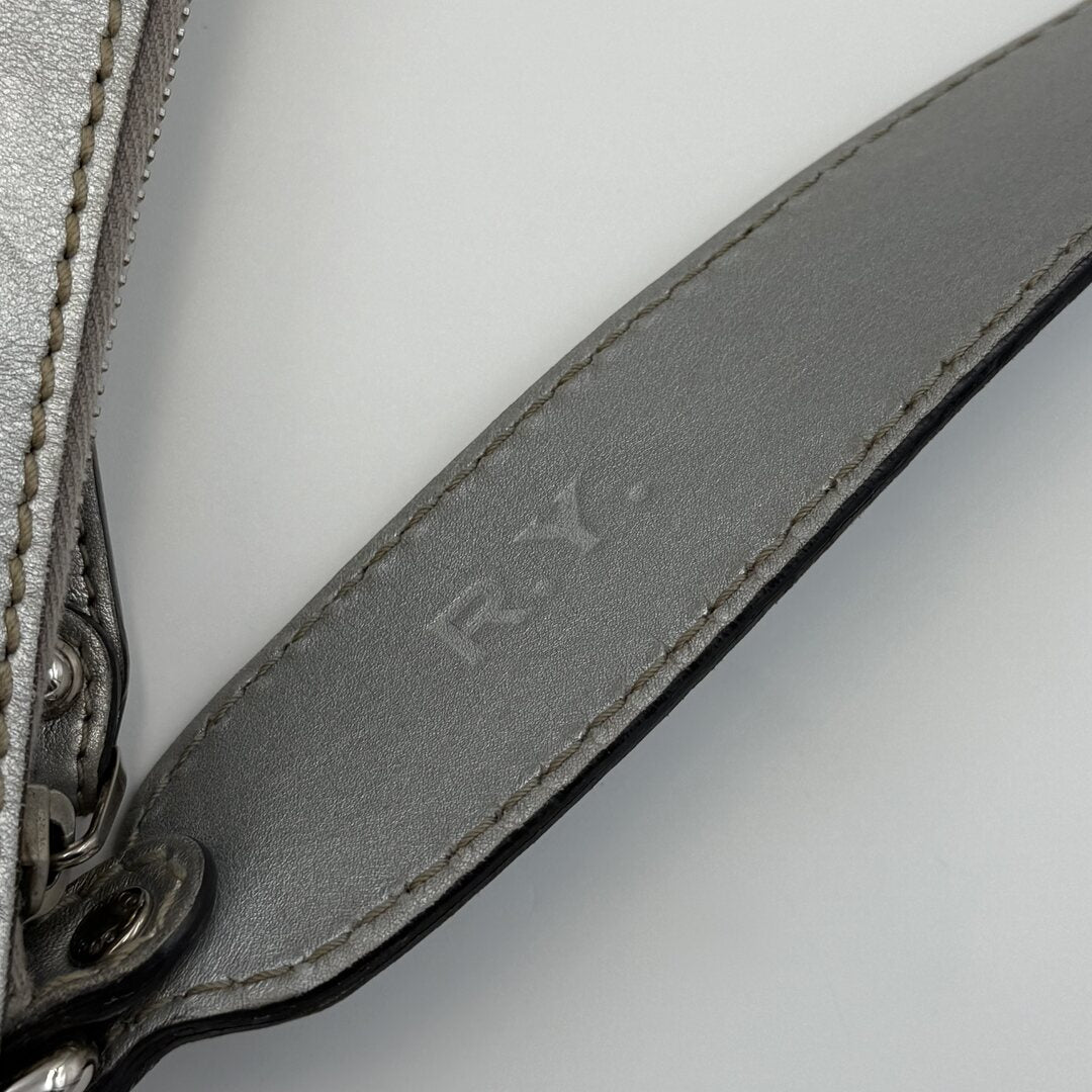 Gucci Sukey Metallic Silver Leather Shoulder Bag