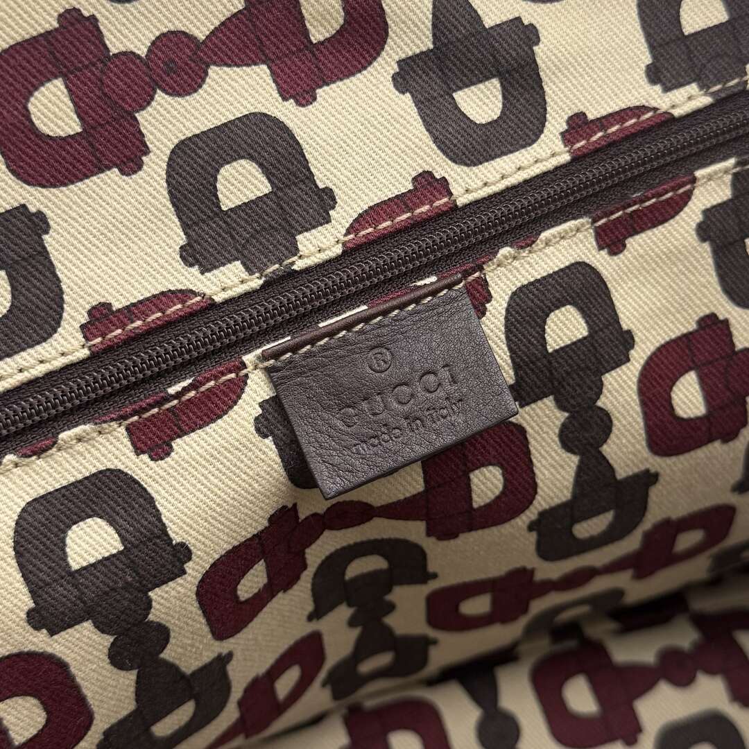 Gucci Guccissima Abbey Brown Leather Shoulder Bag