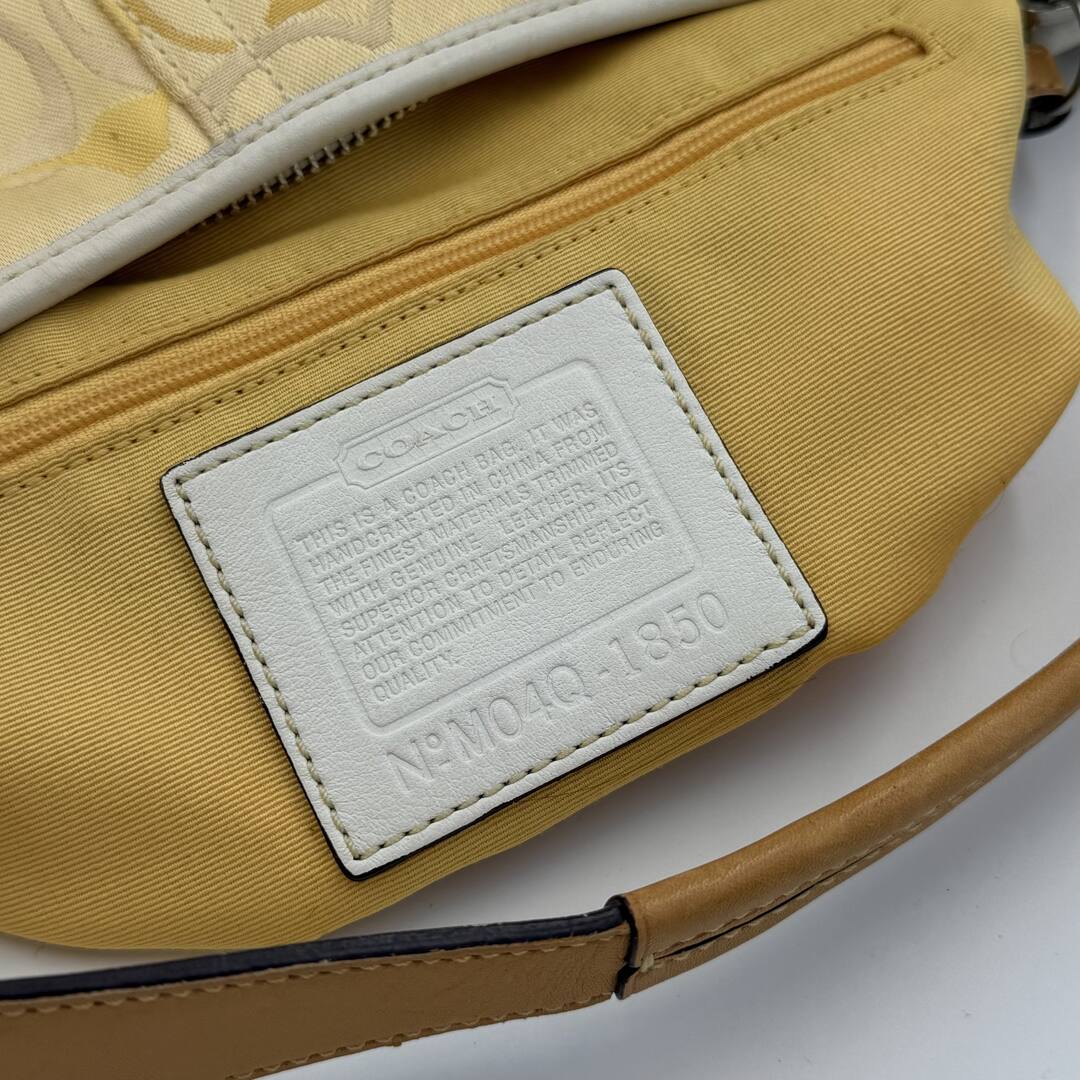 Coach Signature Croissant Yellow Shoulder Bag