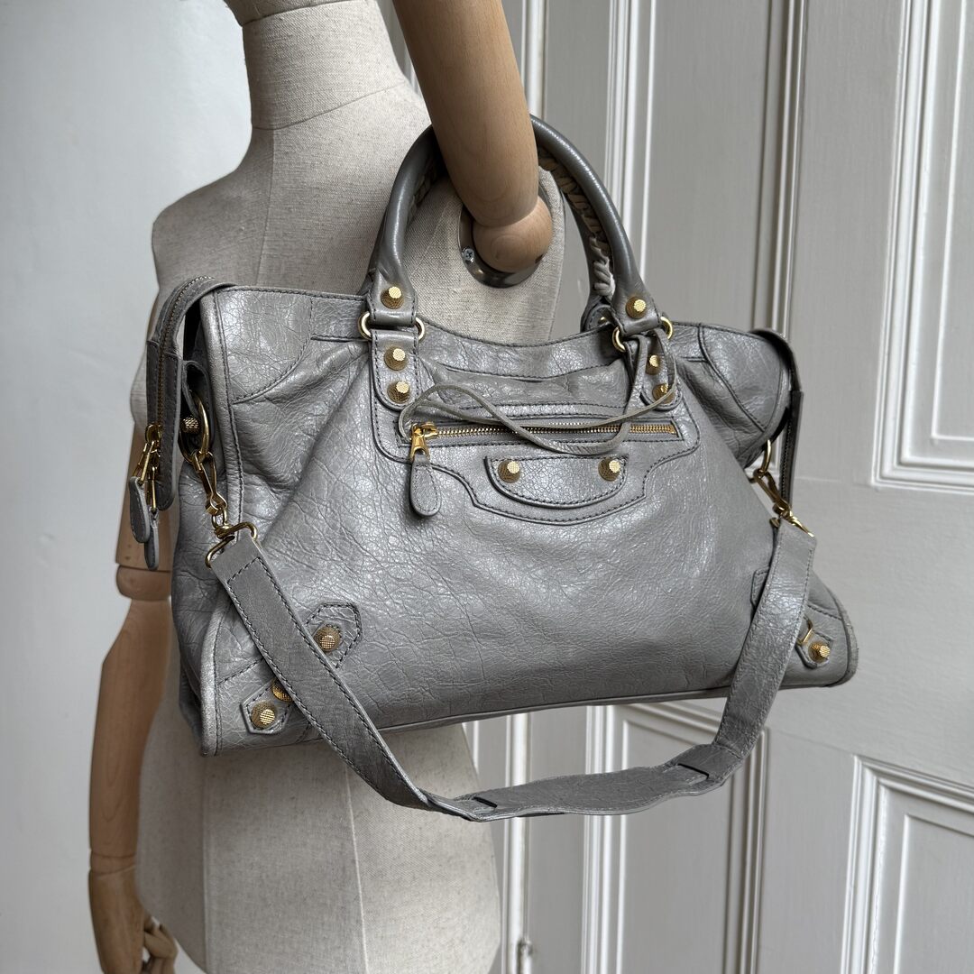 2014 Balenciaga City Leather Grey Handbag