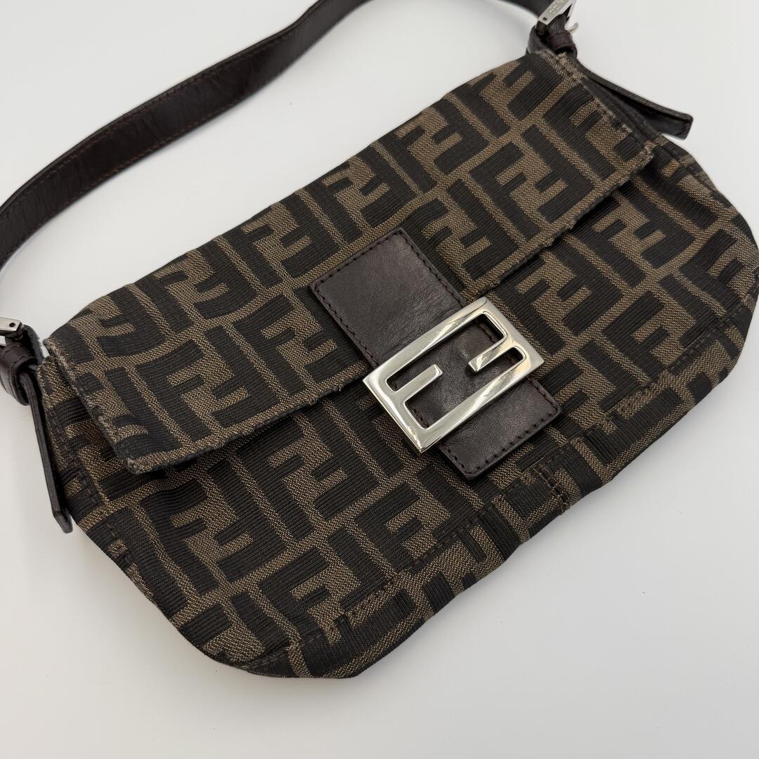 Fendi Mamma Baguette Zucca Shoulder Bag