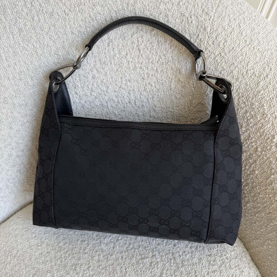 Gucci GG Canvas Black Shoulder Bag