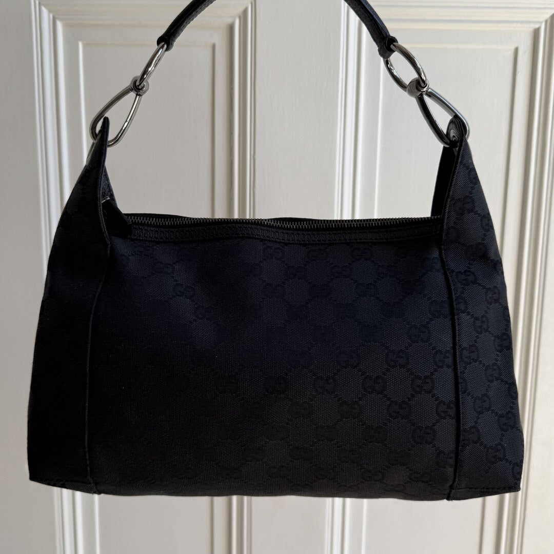 Gucci GG Canvas Black Shoulder Bag