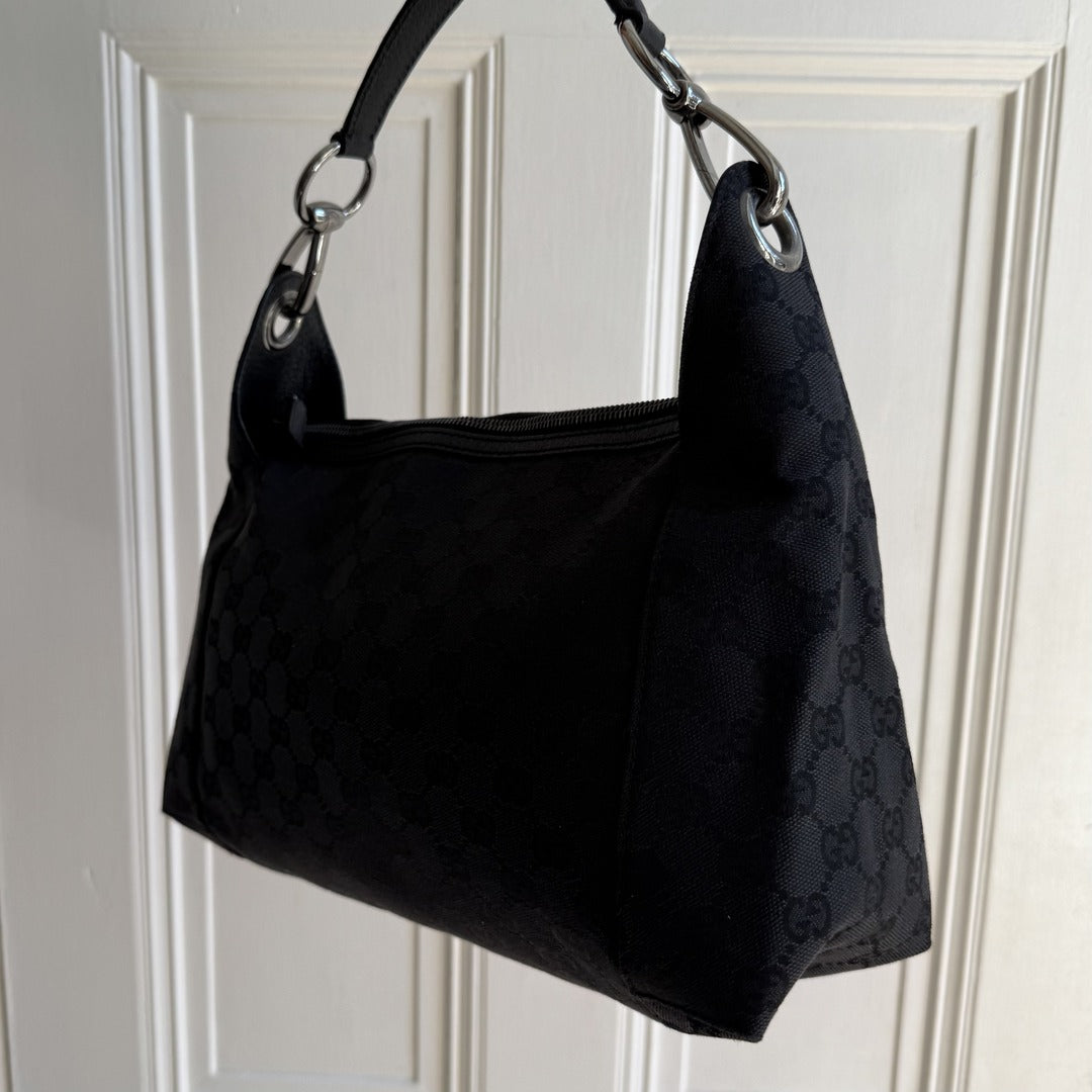 Gucci GG Canvas Black Shoulder Bag