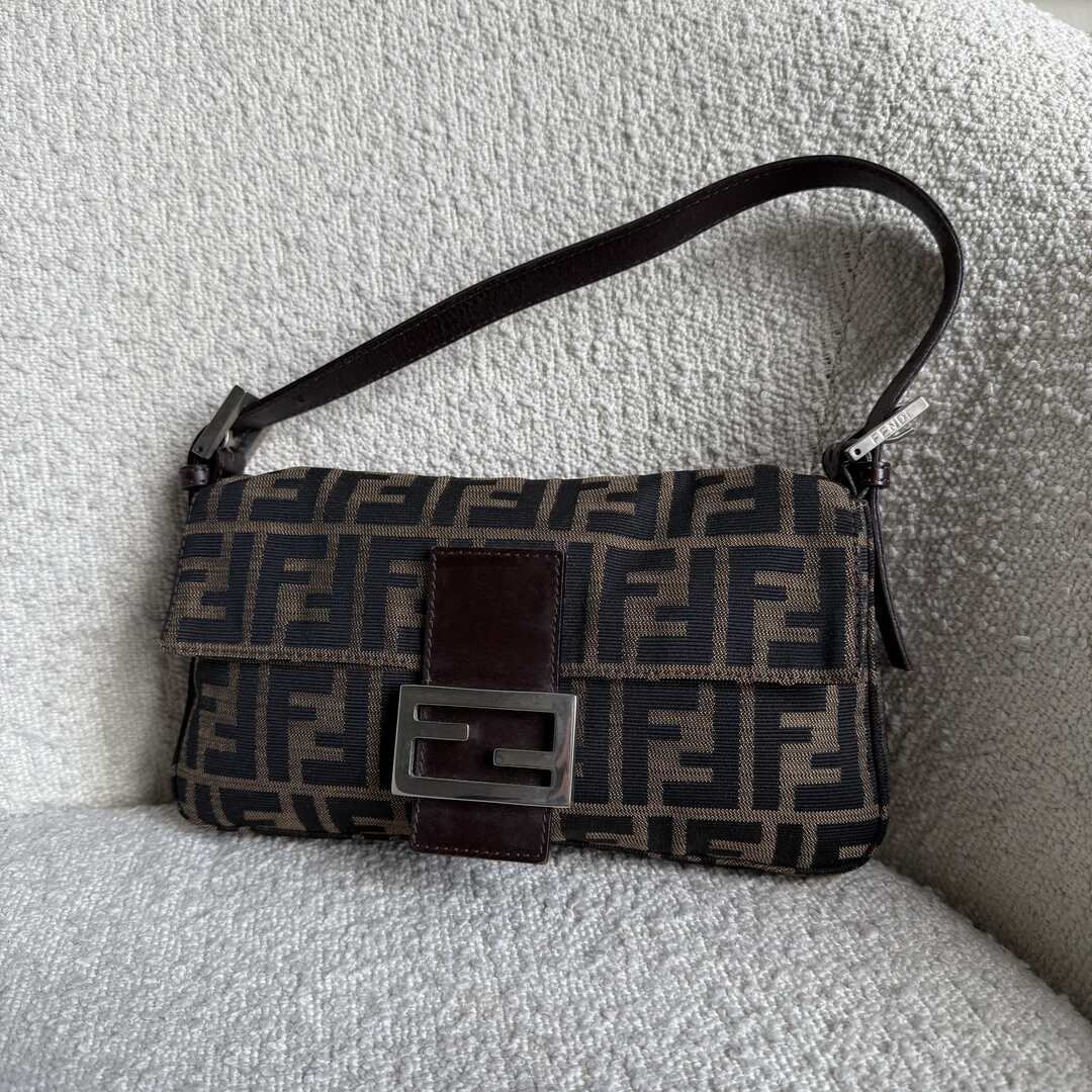 Fendi Mamma Baguette Zucca Shoulder Bag