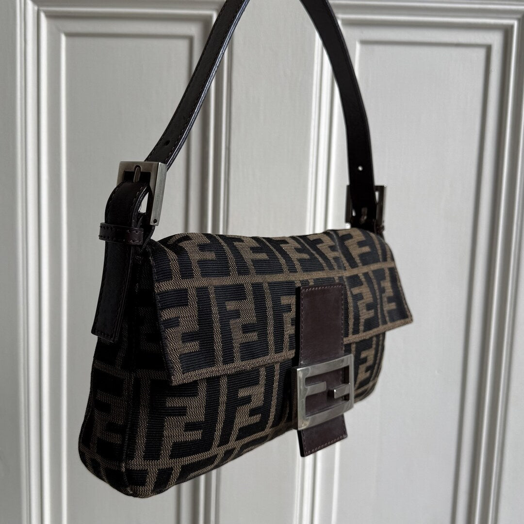 Fendi Mamma Baguette Zucca Shoulder Bag