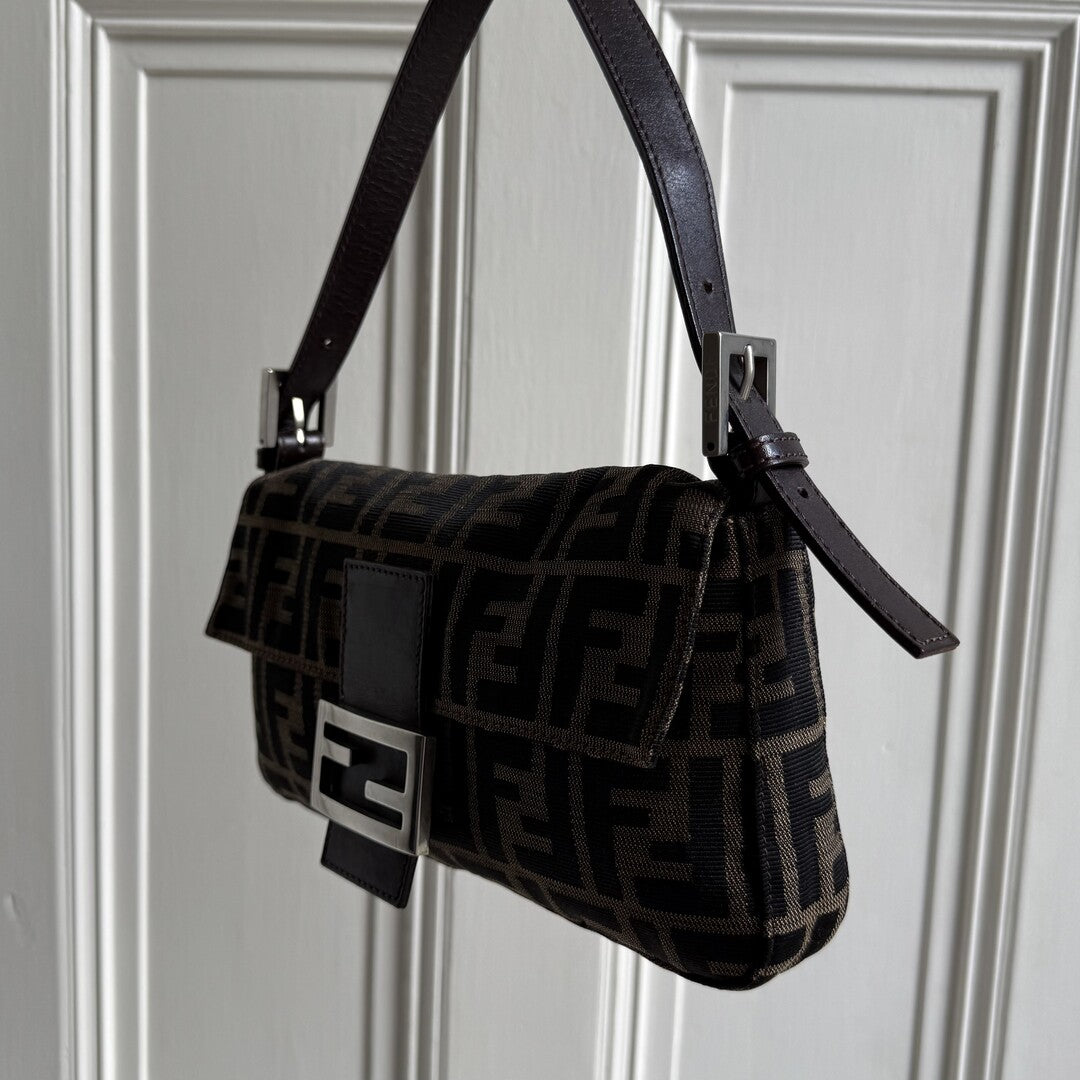 Fendi Mamma Baguette Zucca Shoulder Bag
