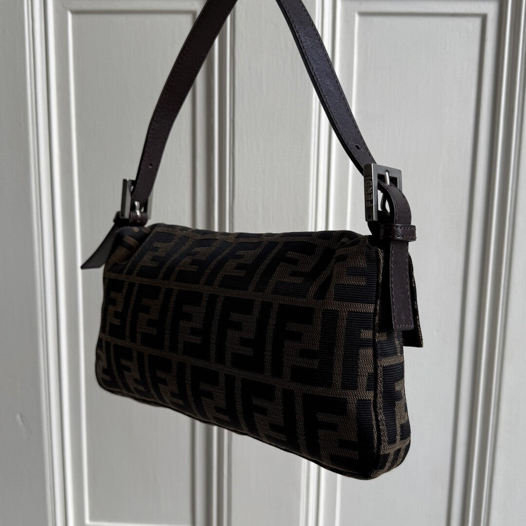 Fendi Mamma Baguette Zucca Shoulder Bag
