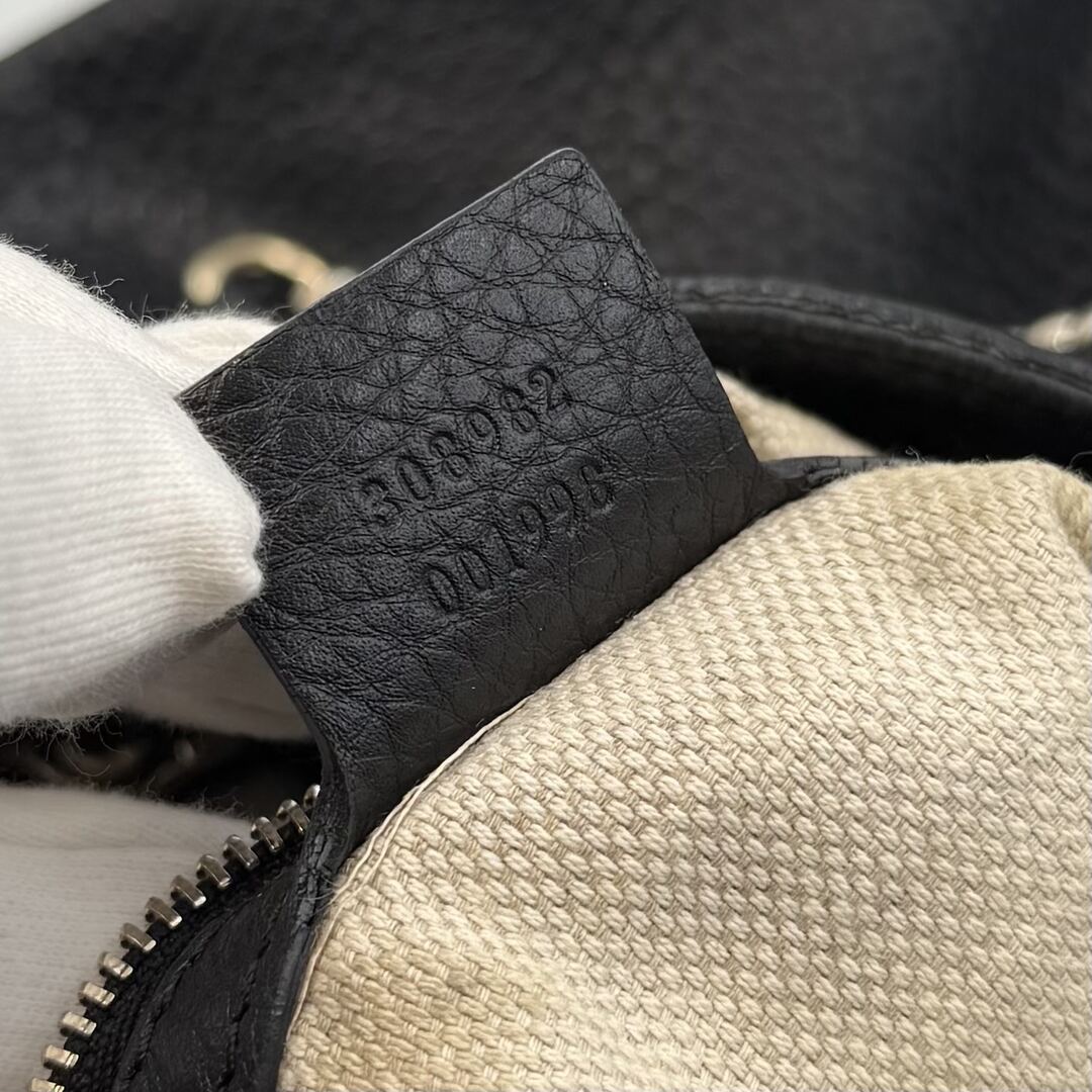 Gucci Soho Chain Leather Black Tote Bag