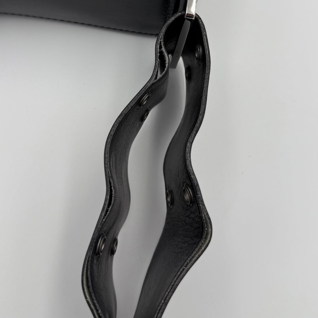 Dior Street Chic Columbus Black Leather Shoulder Bag