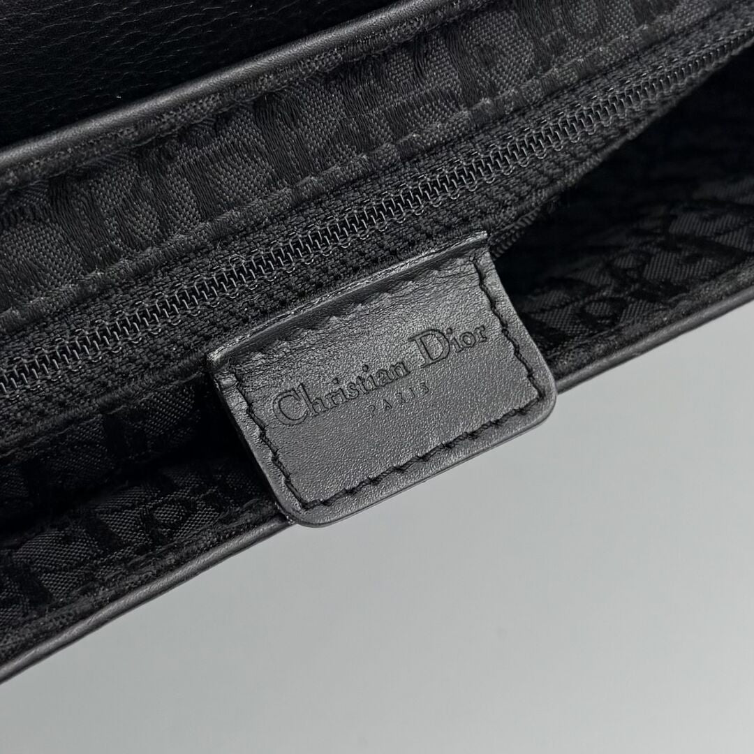 Dior Street Chic Columbus Black Leather Shoulder Bag