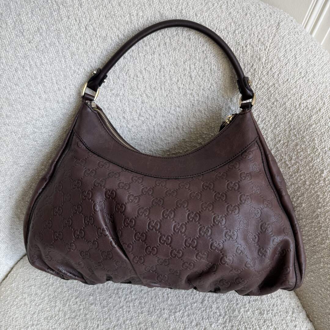 Gucci Guccissima Abbey Brown Shoulder Bag
