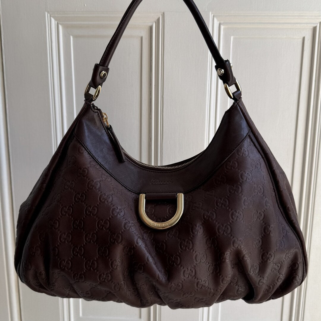 Gucci Guccissima Abbey Brown Shoulder Bag
