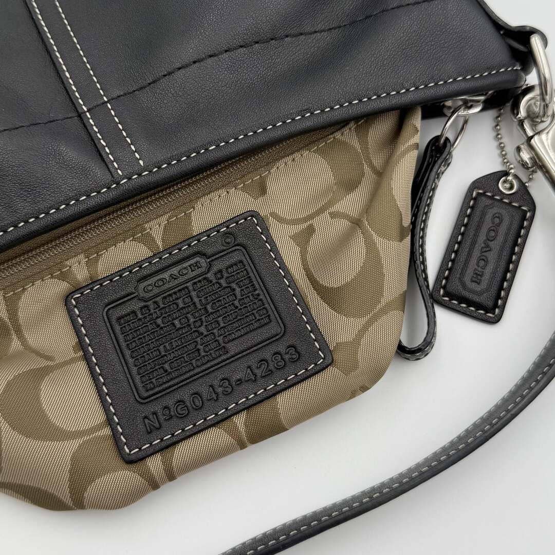 Coach Croissant Leather Black Shoulder Bag