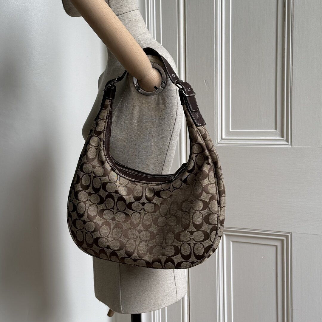 Coach Signature Brown Shoulder Bag