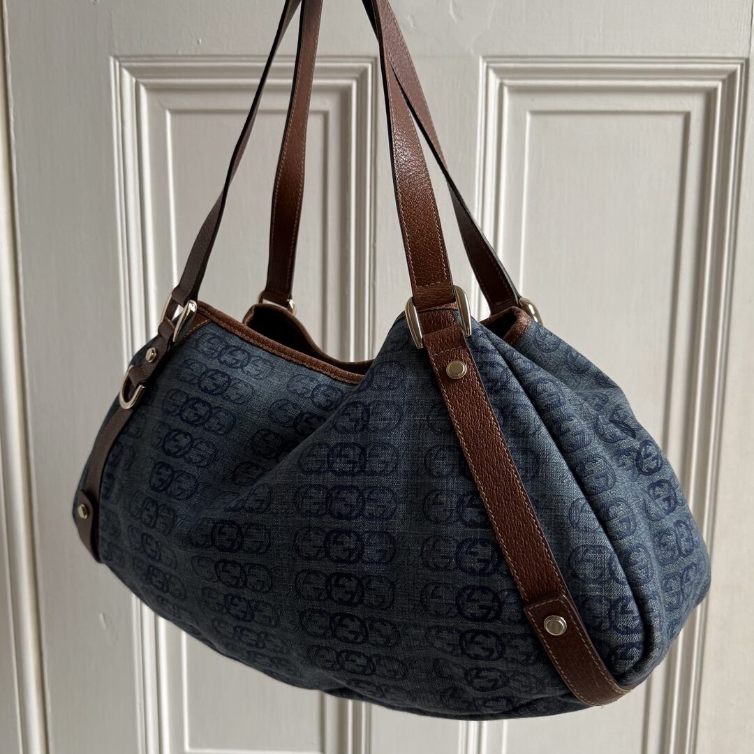Gucci GG Denim Abbey Tote Bag