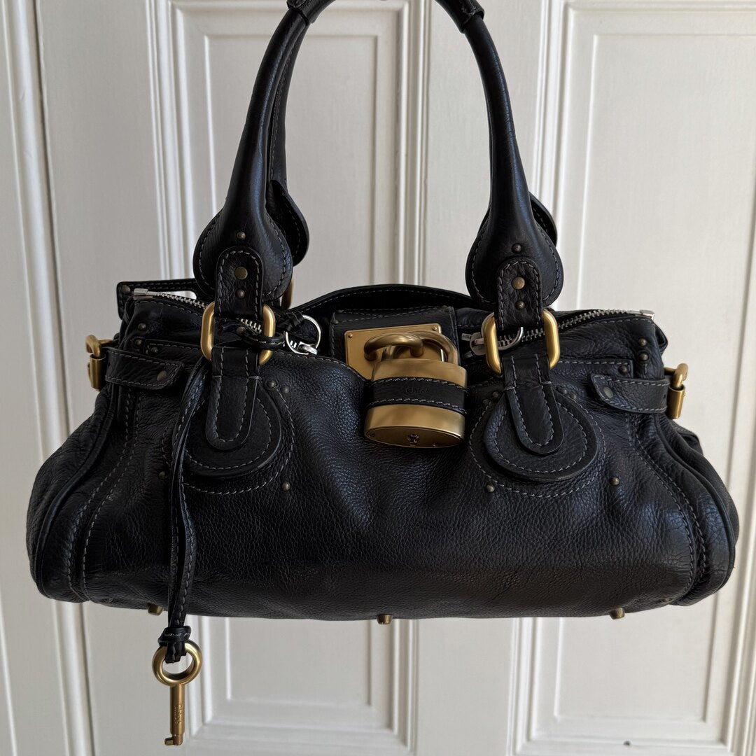 Chloe Paddington Leather Black Handbag