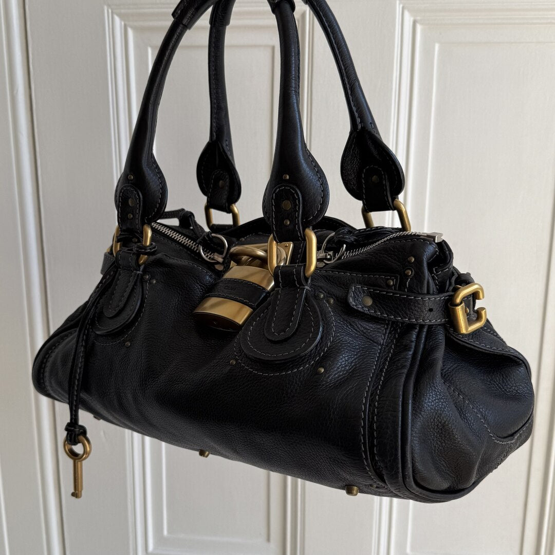 Chloe Paddington Leather Black Handbag