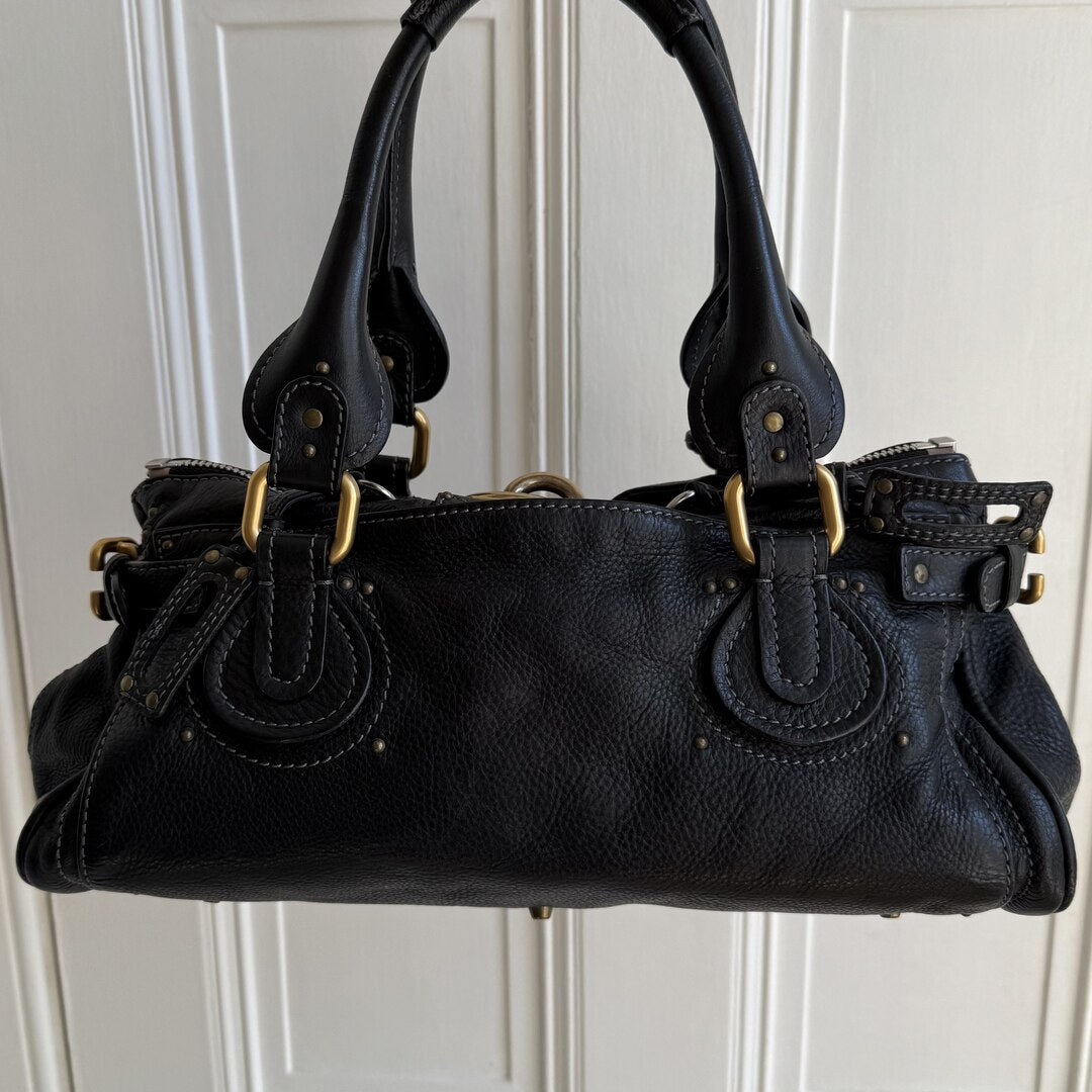 Chloe Paddington Leather Black Handbag