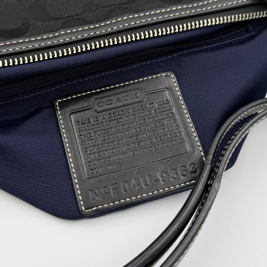 Coach Signature Tassel Black Shoulder Bag