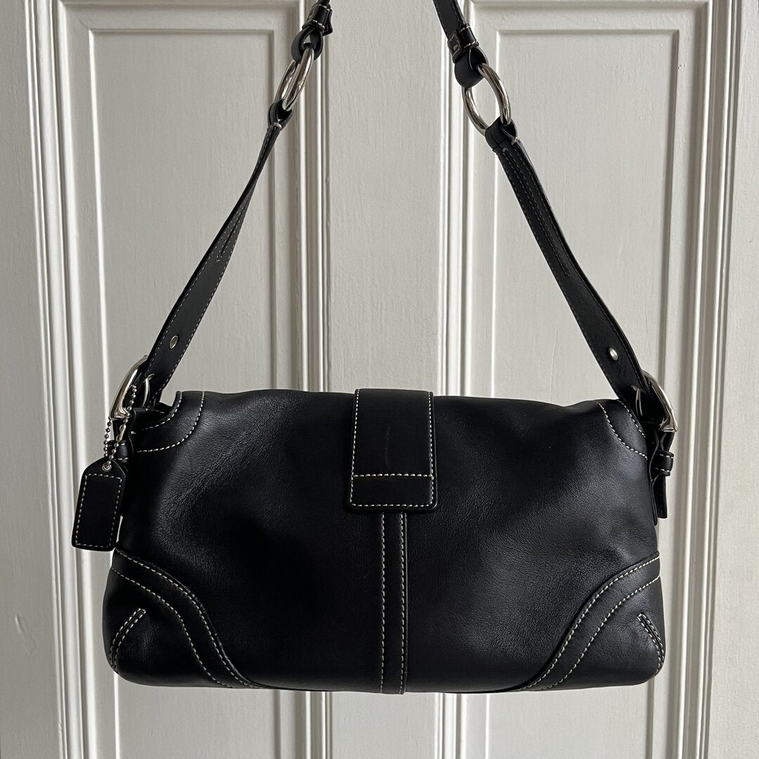 Coach Soho Leather Black Shoulder Bag