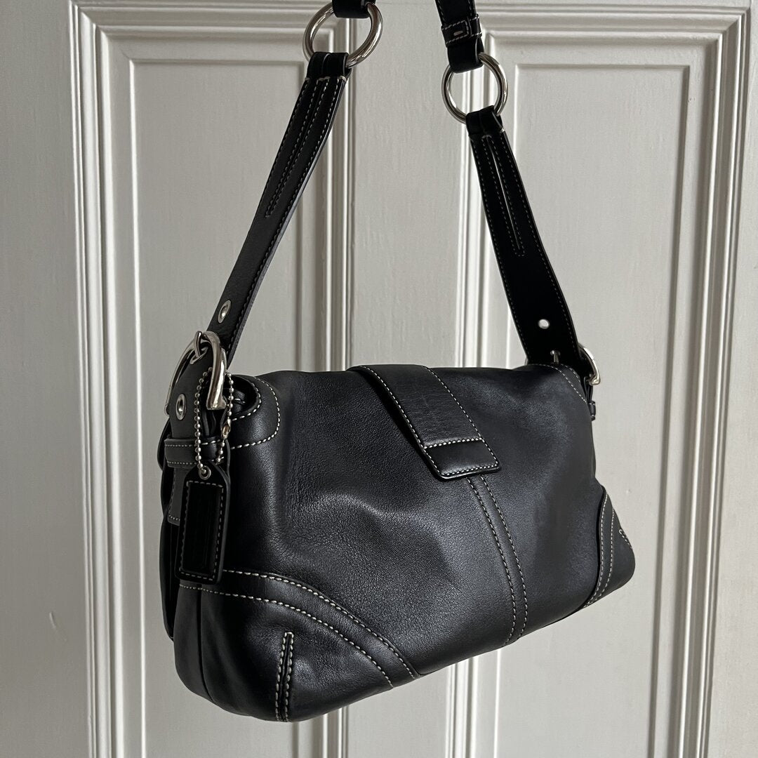 Coach Soho Leather Black Shoulder Bag