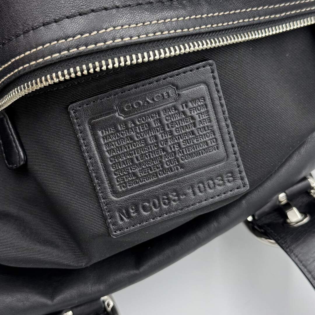 Coach Boston Leather Black Shoulder Bag