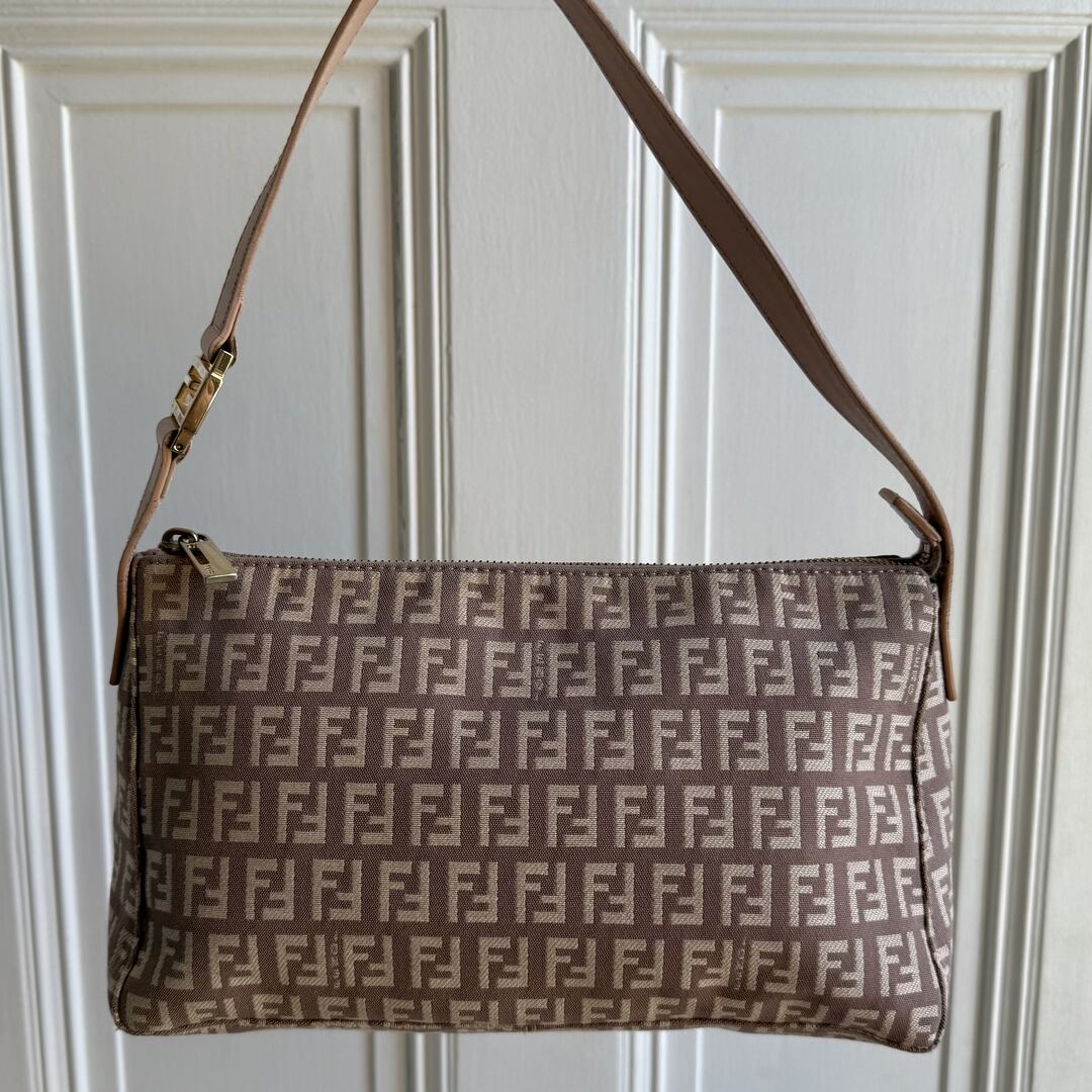 Fendi Zucchino Light Pink Shoulder Bag