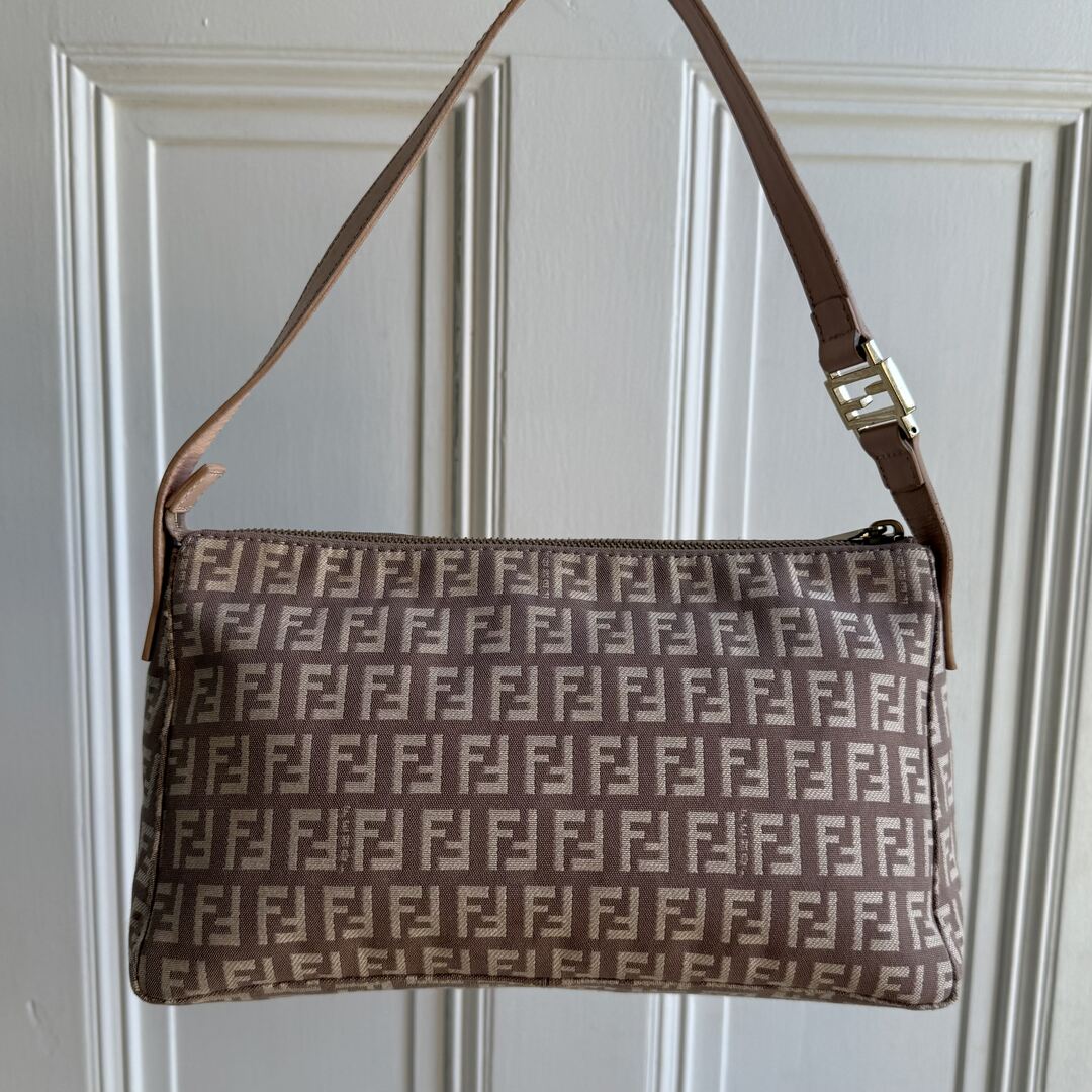 Fendi Zucchino Light Pink Shoulder Bag